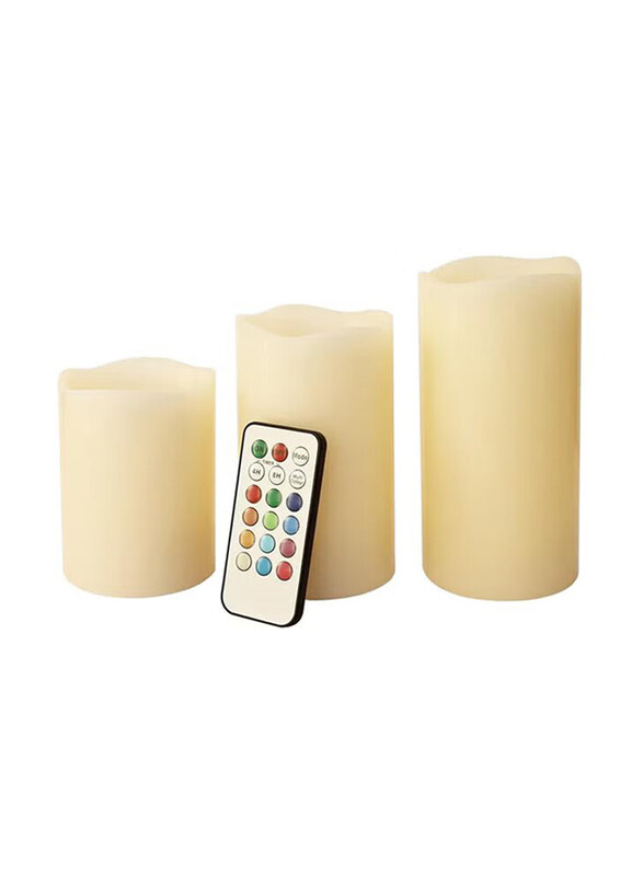 

Generic Electric Candle with Remote Control, 3 Pieces, Yellow