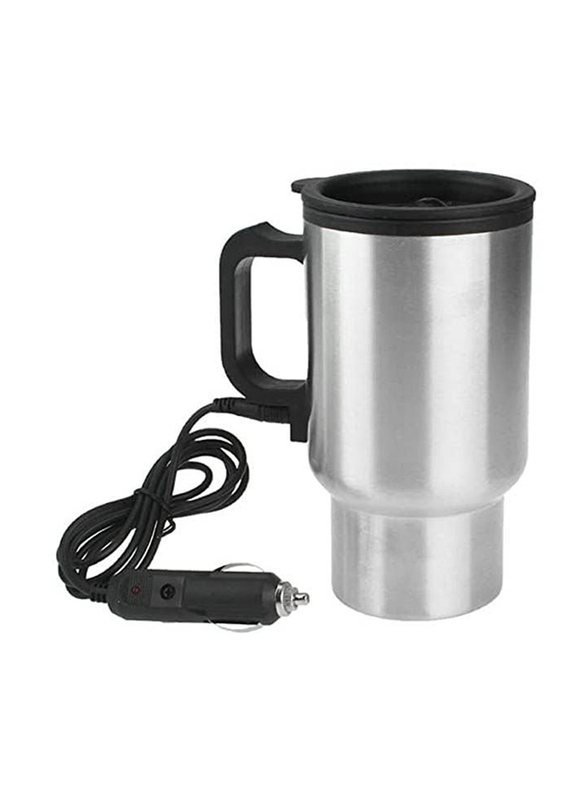 Car Design Car Dc 12 Volt Drinking Coffee Bottles Mug Milk Tea Warmer Water Heater, Silver