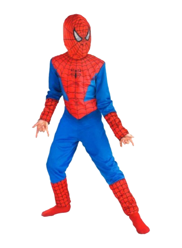 

Fancydresswale Spider Man Highly Detailed Breathable Fancy Dress Costume for Kids, 4 - 6 Years, Red/Blue