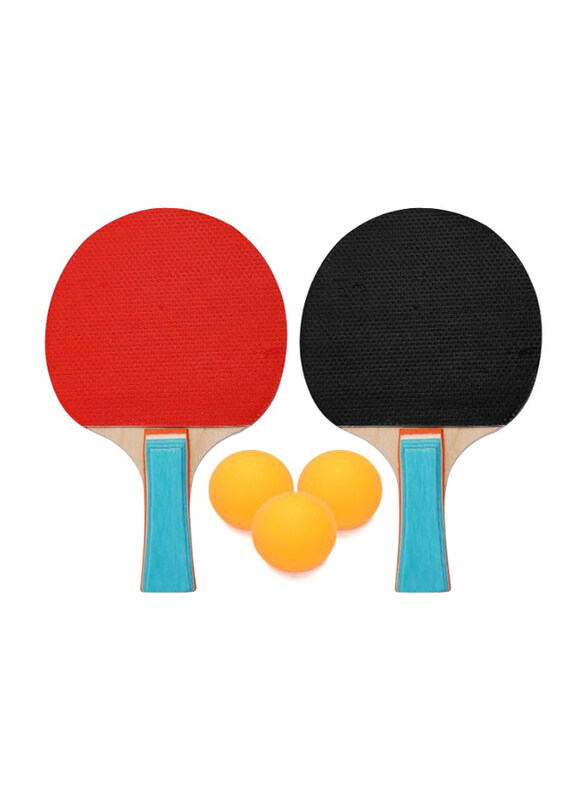 

Generic Table Tennis Racket and Balls Set, 4 Pieces, Multicolour