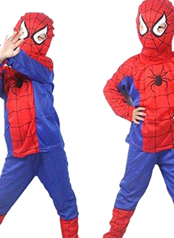 Fancydresswale Spiderman Comfortable Fancy Wear Costume for Boys, 4 - 6 Years, Red/Blue