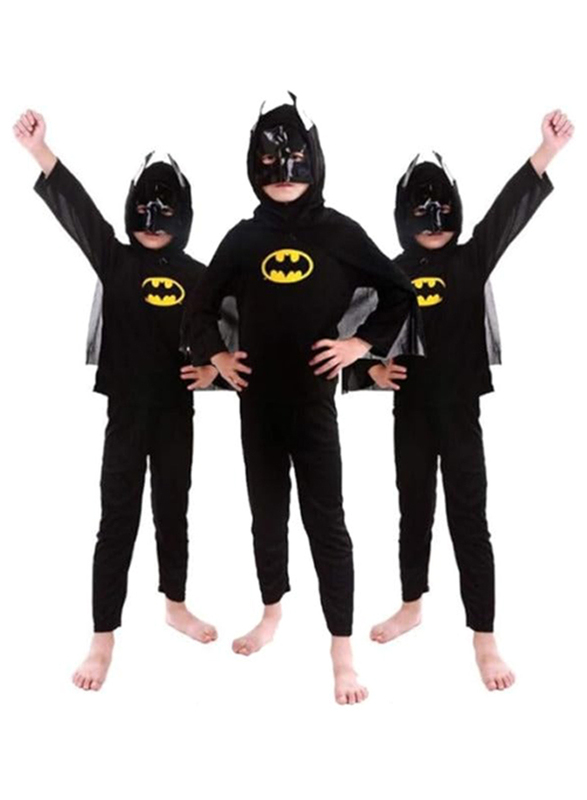 Superhero Batman Breathable Comfortable Themed Party Fancy Dress Cosplay Costume, Black