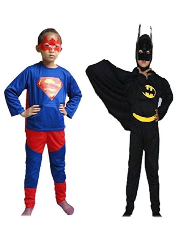 Fancy Dress Wale Batman And Superman Combo Dress Set, Ages 4+