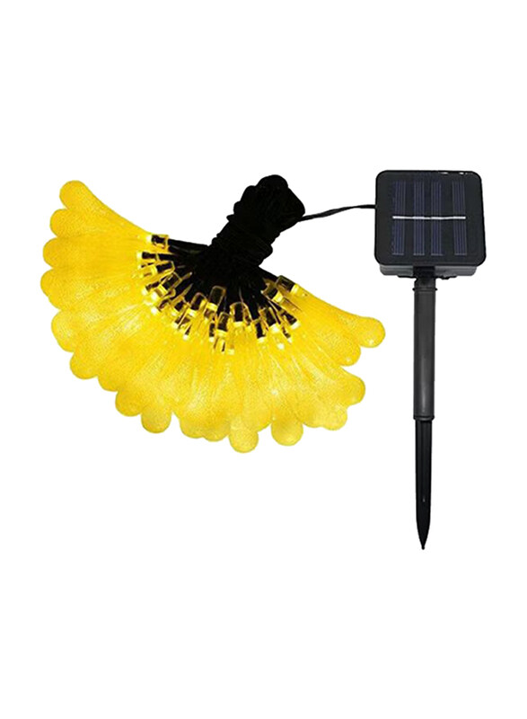 

Beauenty Solar Powered Raindrop String Light for Christmas, Yellow/Black