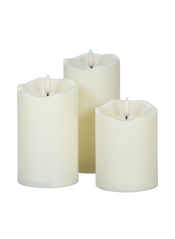

Generic Flameless LED Candle Set with Remote Control, 3 Pieces, White