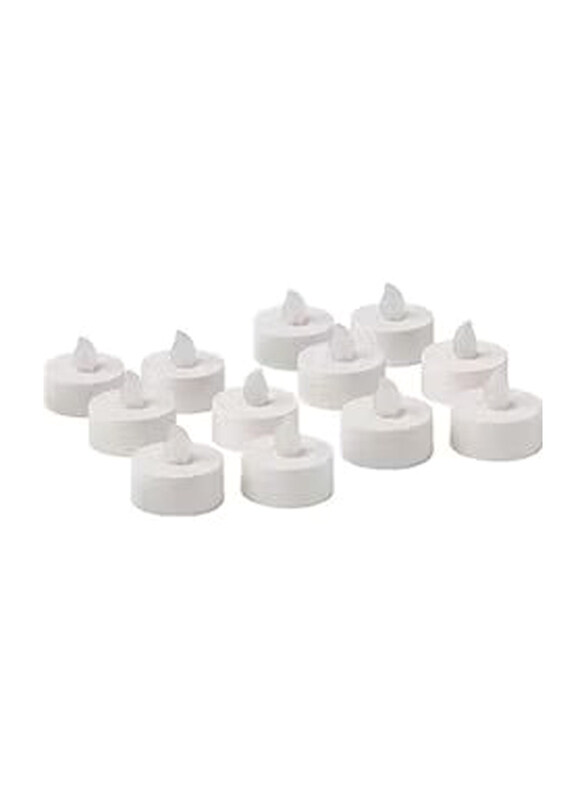 

Generic 3cm Smokeless & Flameless Led Tea Light Candles, 12 Piece, White