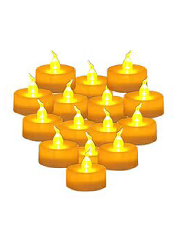 

Youngerbaby Battery Operated LED Tea Light Candle Set with Timer, 24 Piece, Yellow