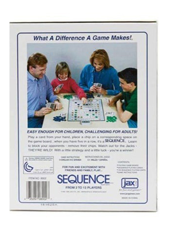 Jax Sequence Board Game, Ages 7+, Multicolour