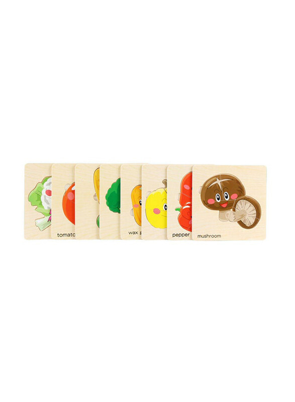 

Generic 8-Piece Wooden Cartoon Fruit Puzzle