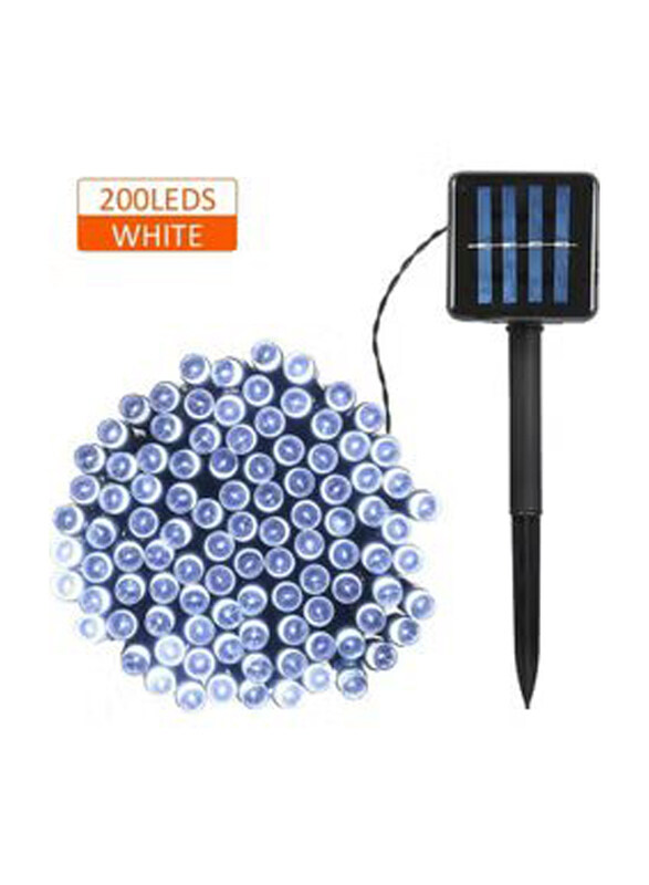 

Generic 200 LED Solar Powered LED Water Resistant Fairy Light, White