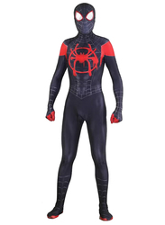 The Spider Verse Miles Morales Cosplay Costumes For Kids, Medium, Red/Black