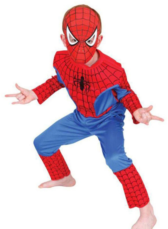 Spiderman Breathable Comfortable Themed Party Fancy Dress Cosplay Costume, Small, Red/Blue