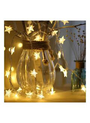 3-Meter 20 LED Star Light String with Battery Operating, Yellow