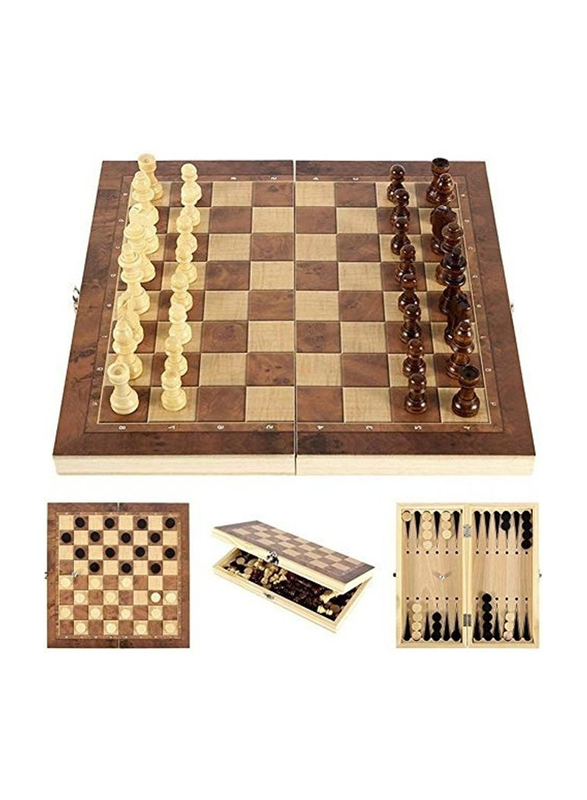 Wooden Chess Board Game Set, Ages 12+, Multicolour