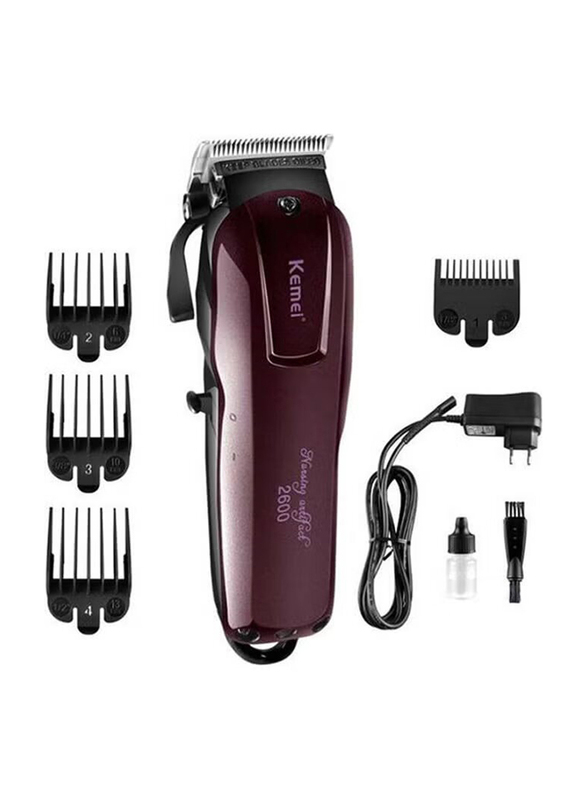 Kemei Professional Hair Clipper Dry, KM-2600, Red/Black