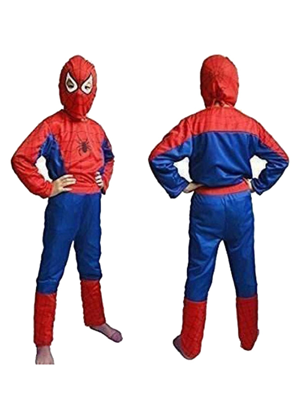 Superhero Spiderman Breathable Comfortable Themed Party Fancy Dress Cosplay Costume, Small, Red/Blue