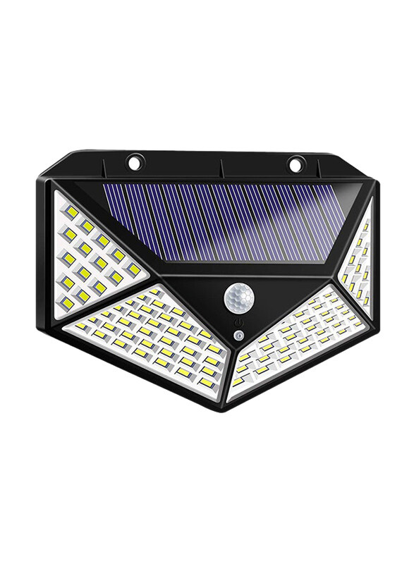 

Generic 100 LED Solar Security Outdoor Light, Black/White