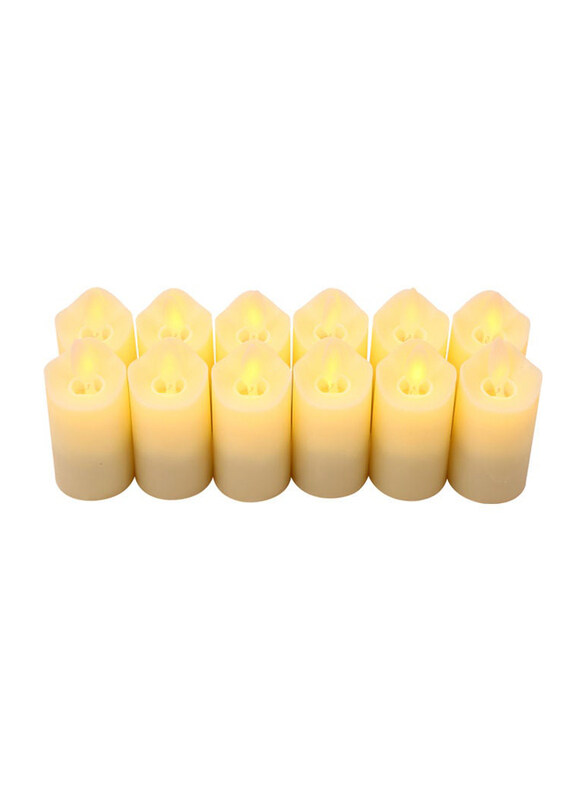 

Generic Rechargeable Flameless Candle Light Set, 12-Piece, Yellow
