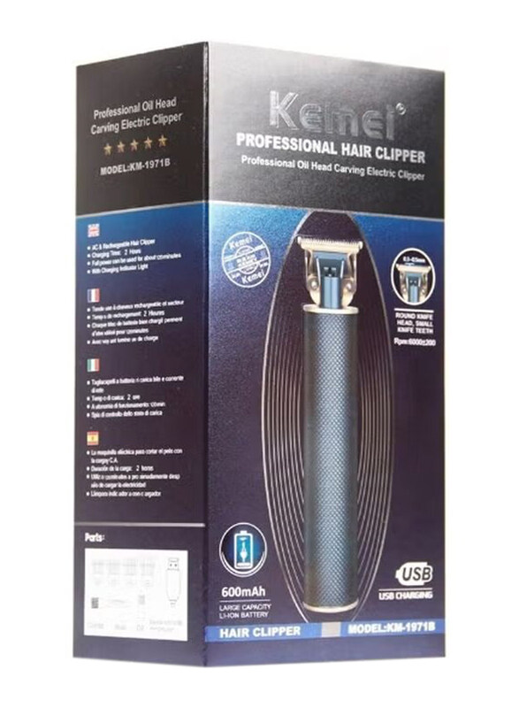 

Kemei Professional Adjustable Blade Trimmer Set, KEMEI02, Black