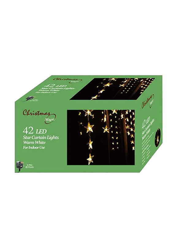 

Christmas Magic Decorative LED Star Curtain Lights, White