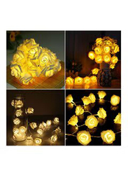 2-Meter 20 LED Rose String Lights for Wedding Decoration, Yellow