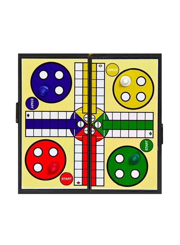 Margoun Magnetic Foldable Ludo Board Game for 4 Players, Multicolour