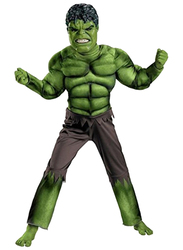 Fancydresswale Hulk Muscle Costume with Mask, Multicolour