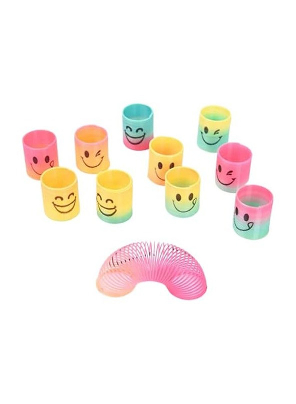 Classic Slinky Toy Printed Smiley Faced Perfect Party Supplies for Kids, Multicolour