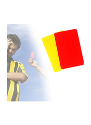 Soccer Red & Yellow Referee Card Set with Metal Whistle, 3 Pieces, Yellow/Red