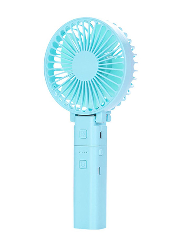 

Generic Removable Power Bank USB Rechargeable Foldable Table Fan, H25987, Blue