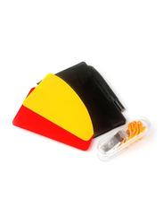 Soccer Red & Yellow Referee Card Set with Metal Whistle, 3 Pieces, Yellow/Red