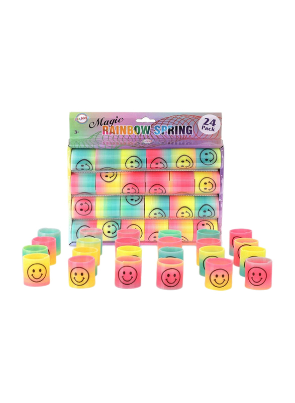 Magic Rainbow Spring with Smiley Face, 24 Pieces