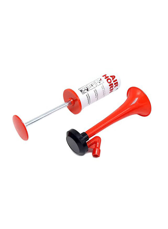 

Generic Trumpet Air Horn With Gas Hand Pump, Red/White