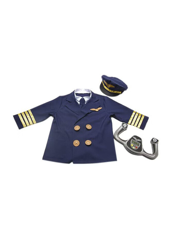 

Fancy Dress Wale Pilot Design Costume, Set, Blue