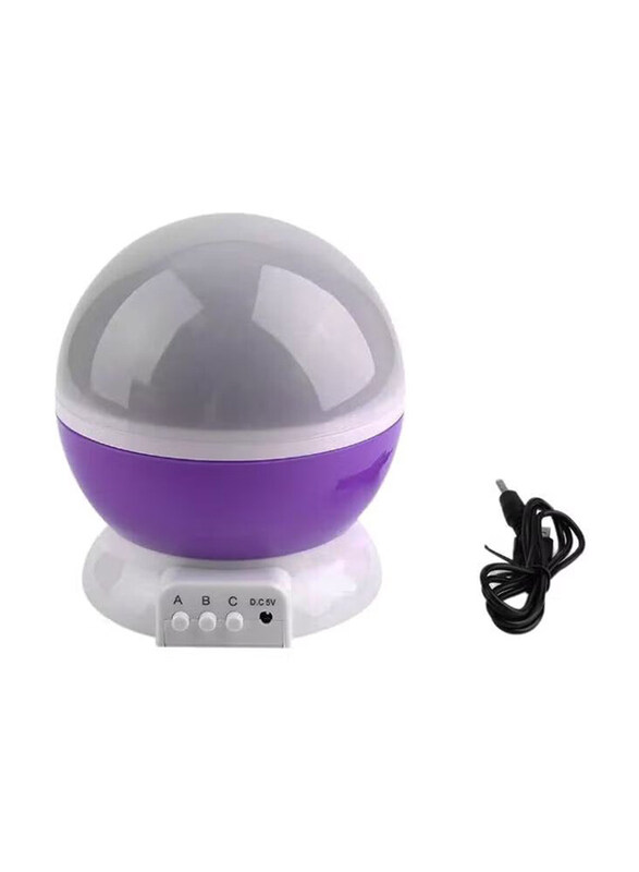 

Generic Sky Rotating Projector Starry Night LED Light, Purple/White/Black