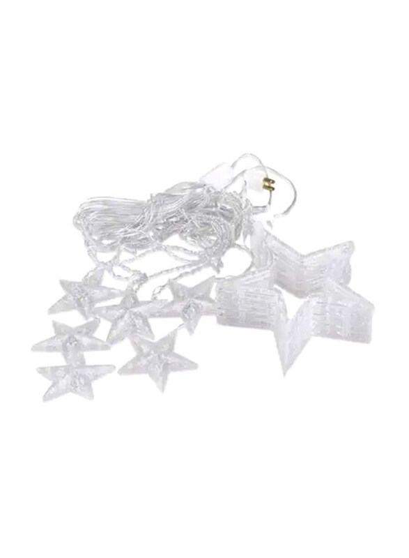 

Generic Star Shaped Curtain String LED Light for Christmas, 10 Meters, White