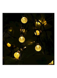 30-LED Solar Christmas String Lights, Yellow