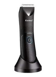 Kemei Professional IPX7 Waterproof Body Hair Trimmer, Black