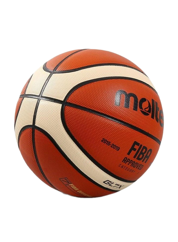 Molten PU Bladder Basketball, One Size, GL7X, Orange/Cream