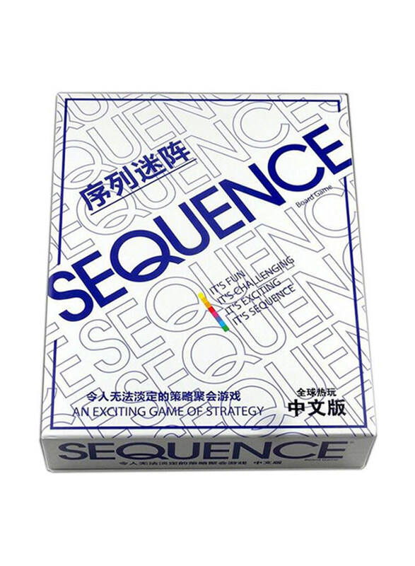 Sequence Strategic Board Game, Ages 8+, Multicolour