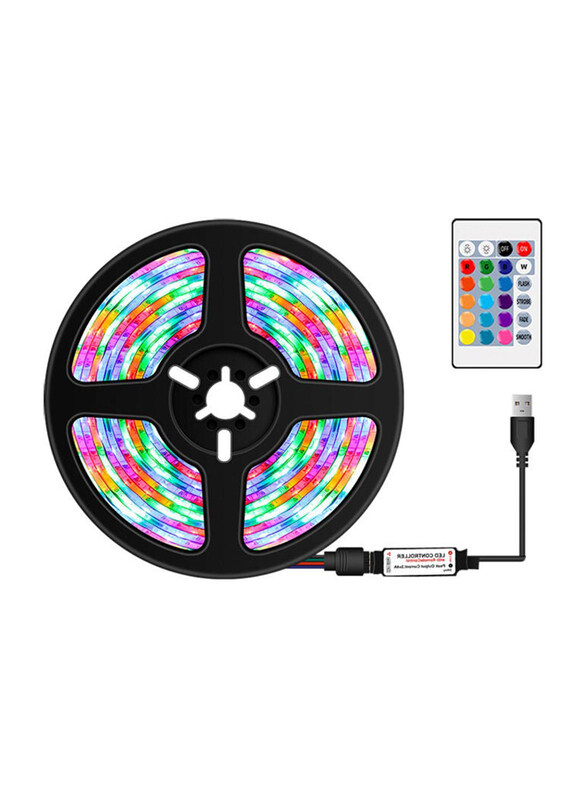 

Generic RGB LED Strip Light with IR Remote Control, 5 Meter, White