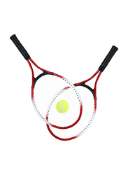 Tennis Racket and Ball Set, 3 Pieces, Red/Black/Yellow