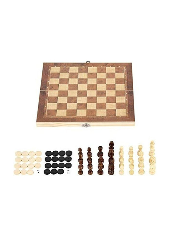 Wooden Chess Board Game Set, Ages 12+, Multicolour