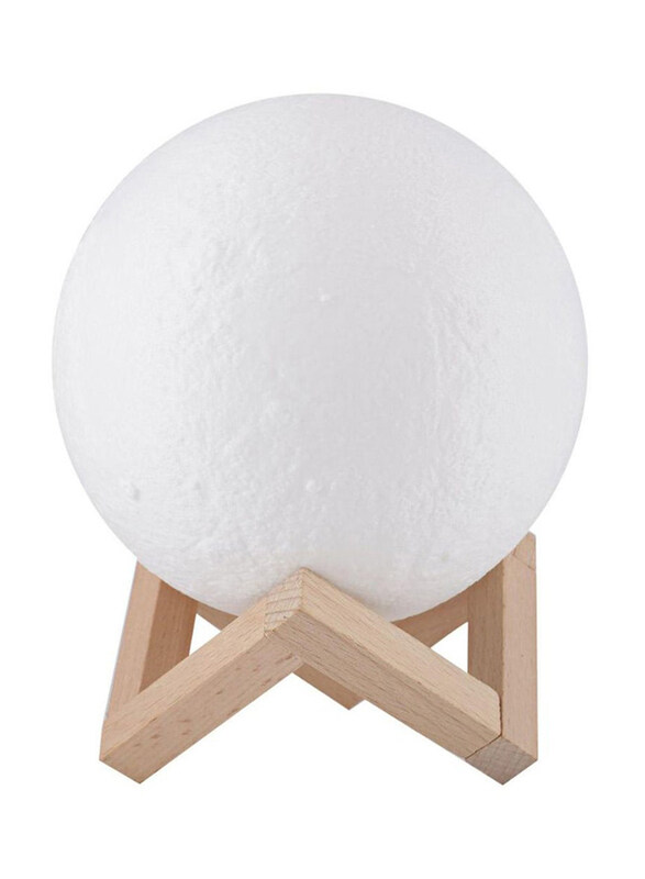 

Generic 3D Moon USB Touch Light Lamp, White