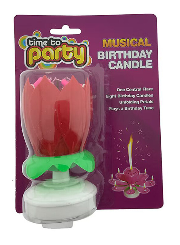 

Time to Party Musical Birthday Candle, Multicolour