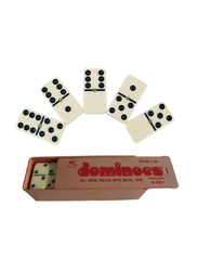 Dominoes Board Game Set, White/Black