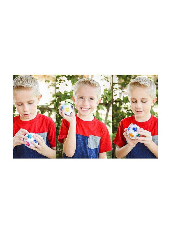 Rainbow Ball Magic Cube Fidget Toy Puzzle, Ages 3+