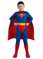 Superman Fancy Costume, Small, Red/Blue