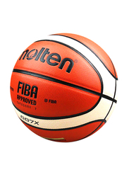 Molten FIBA Approved Authentic Leather Basketball Category-7, One Size, GG7X, Orange