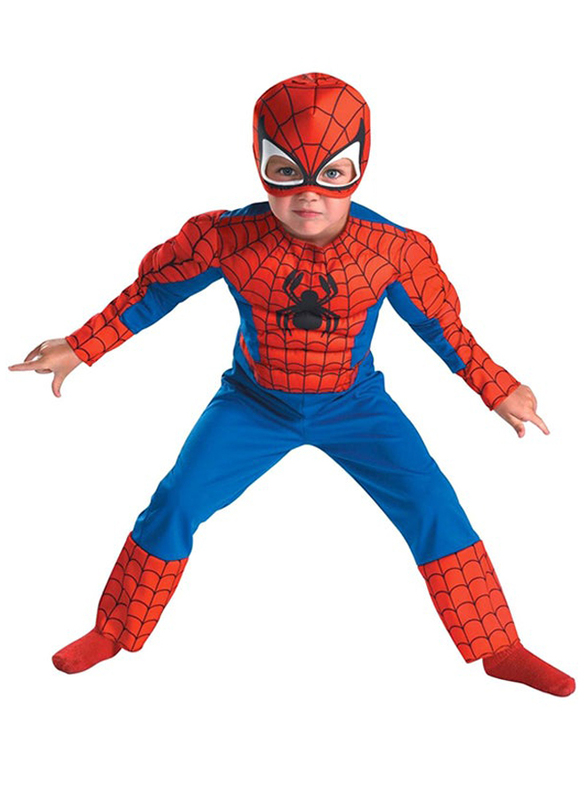 Spiderman Breathable Comfortable Themed Party Fancy Dress Cosplay Costume, Small, Red/Blue